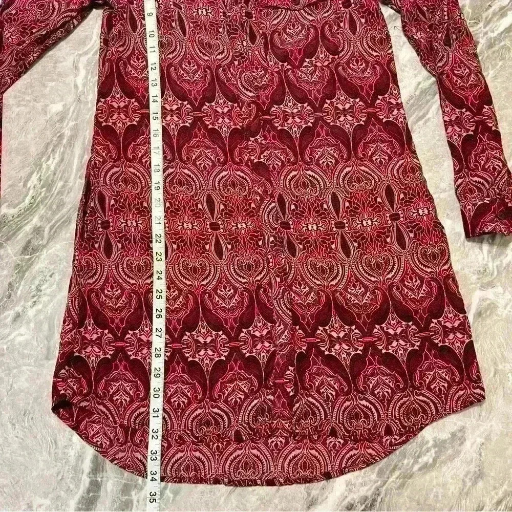 Miami Women’s Shirt Dress Sz Small with Pockets Bohemian Lightweight Vacation - Picture 6 of 10